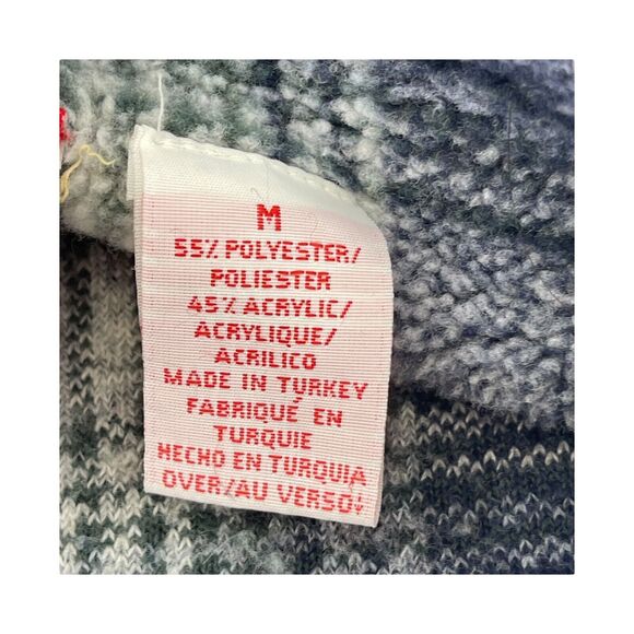 Liz Claiborne Sweater Women's Medium Black Green Plaid Polyester Drawstring Hem - Picture 2 of 8